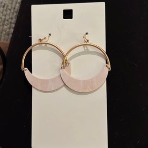 Pink and gold earrings